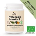 Protección Intestinal ANTON para perros y gatos, certificada ecológica por Ecocert conforme a la normativa BIO de la UE.