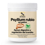 Psyllium rubio en polvo de ANTON Loyal Companions para perros y gatos, apoyo digestivo y regulación del tránsito intestinal sobre fondo blanco.