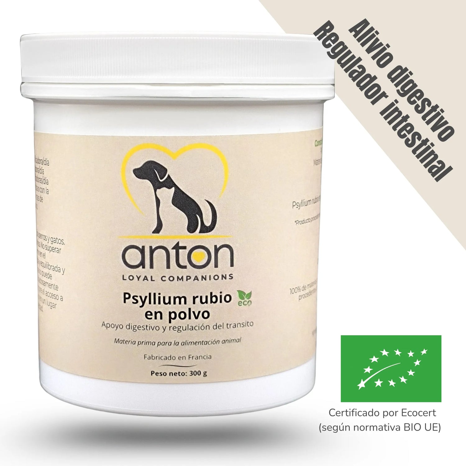 Suplemento natural para perros y gatos – Psyllium ecológico - 300g