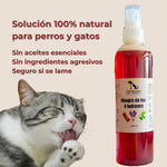 Solución 100% natural sin aceites esenciales ni ingredientes agresivos, segura si se lame
