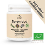 Serenidad BIO para perros y gatos, complemento alimentario para favoriser la relajación y el equilibrio emocional, certificado por Ecocert.