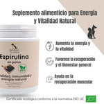 Beneficios del suplemento natural Espirulina ECO – Refuerza defensas, vitalidad y bienestar general en perros y gatos.