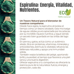 Ingredientes naturales de Espirulina ECO ANTON Loyal Companions – espirulina ecológica y zanahoria, fuente de proteínas, vitaminas y antioxidantes.
