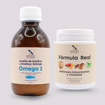 Aceite omega 3 y fórmula real para perros y gatos combinando apoyo inmunitario y vitalidad en suplementos naturales