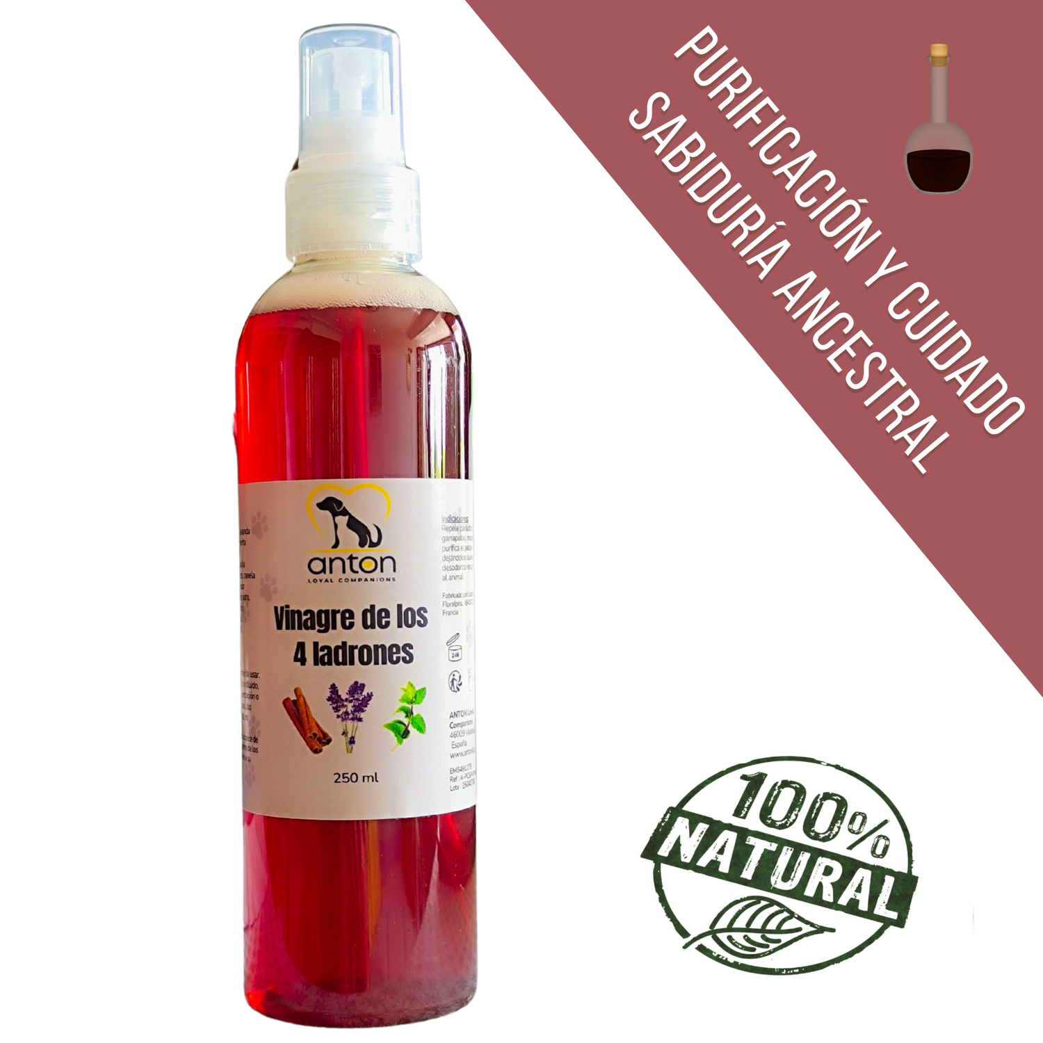 Vinagre de los 4 Ladrones para Perros y Gatos – 250ml